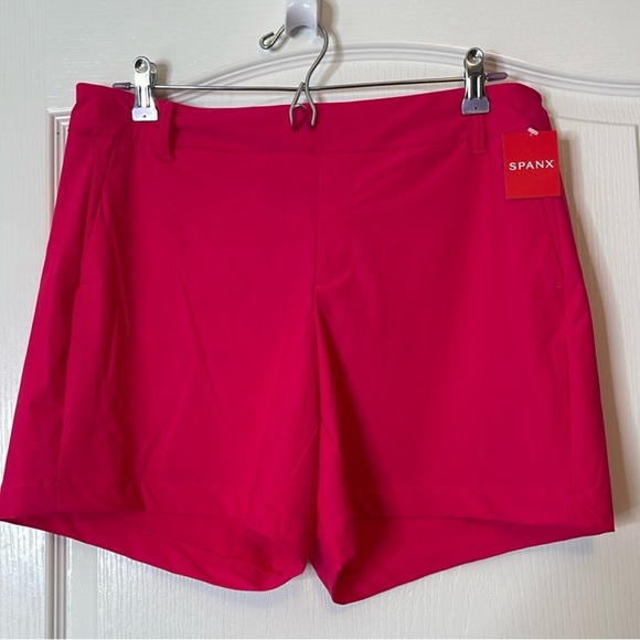 SPANX Sunshine Shorts Hibiscus Pink Size Large 6” inseam - Picture 4 of 14